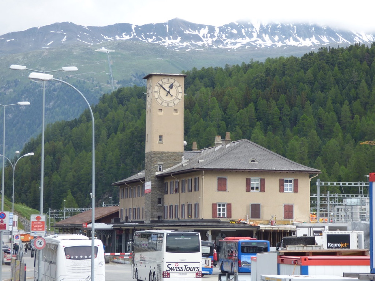 Finest view of Alps from mountain train window