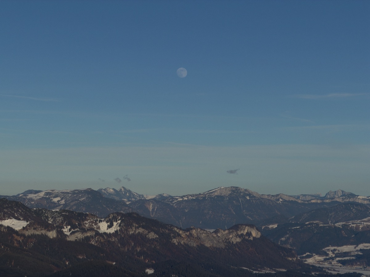 alpine mountain range with snowcap