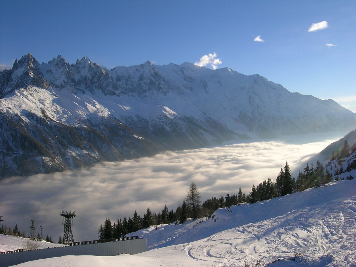 Chamonix valley in France